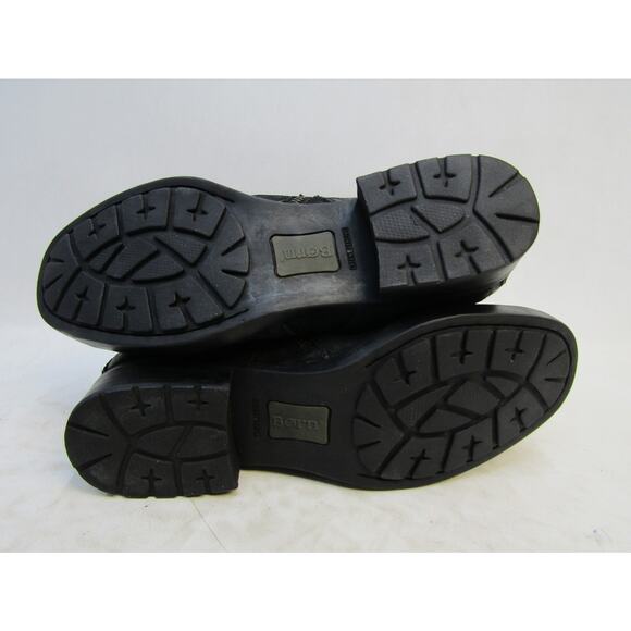 Born Size 8 M Black Leather Zip Buckle Ankle Fashion Boots Bootie - Picture 9 of 11